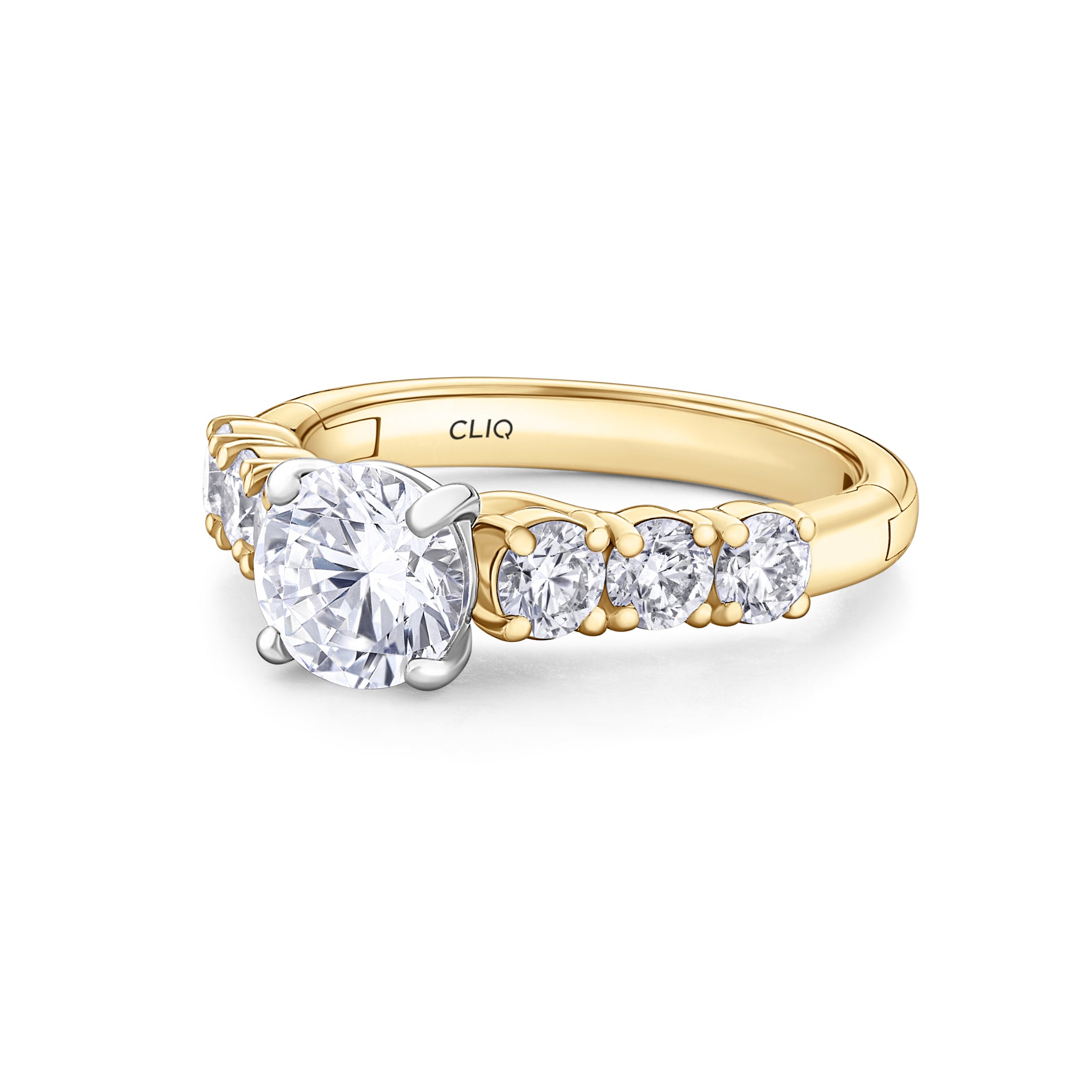 Addison Diamond Engagement Ring with Side Stones