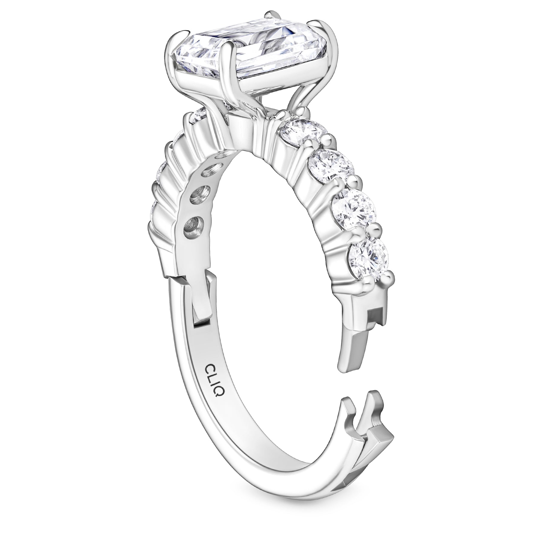 Ainsley Engagement Ring with Side Stones