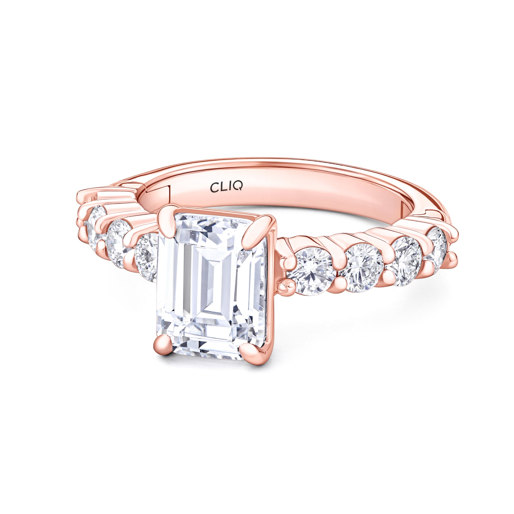 Ainsley Engagement Ring with Side Stones