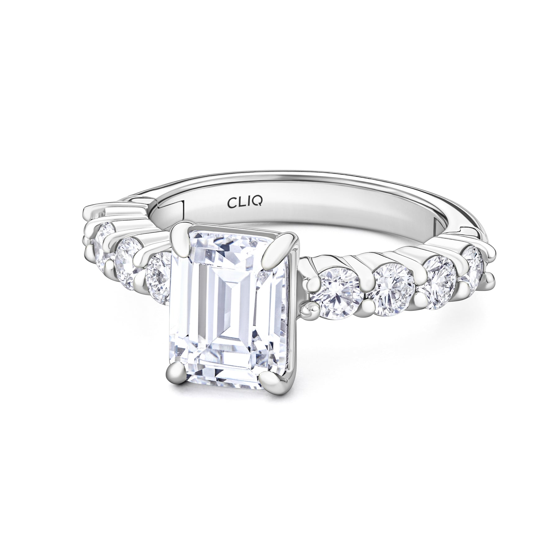 Ainsley Engagement Ring with Side Stones