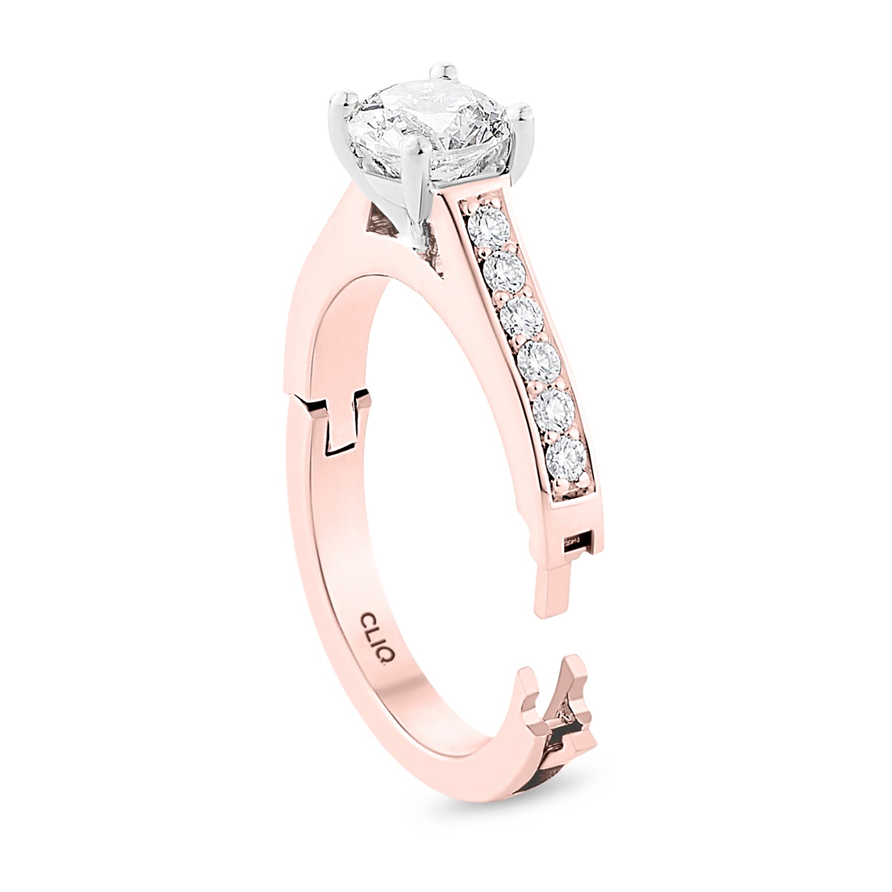 Privé Solitaire Engagement Ring with Side Stones