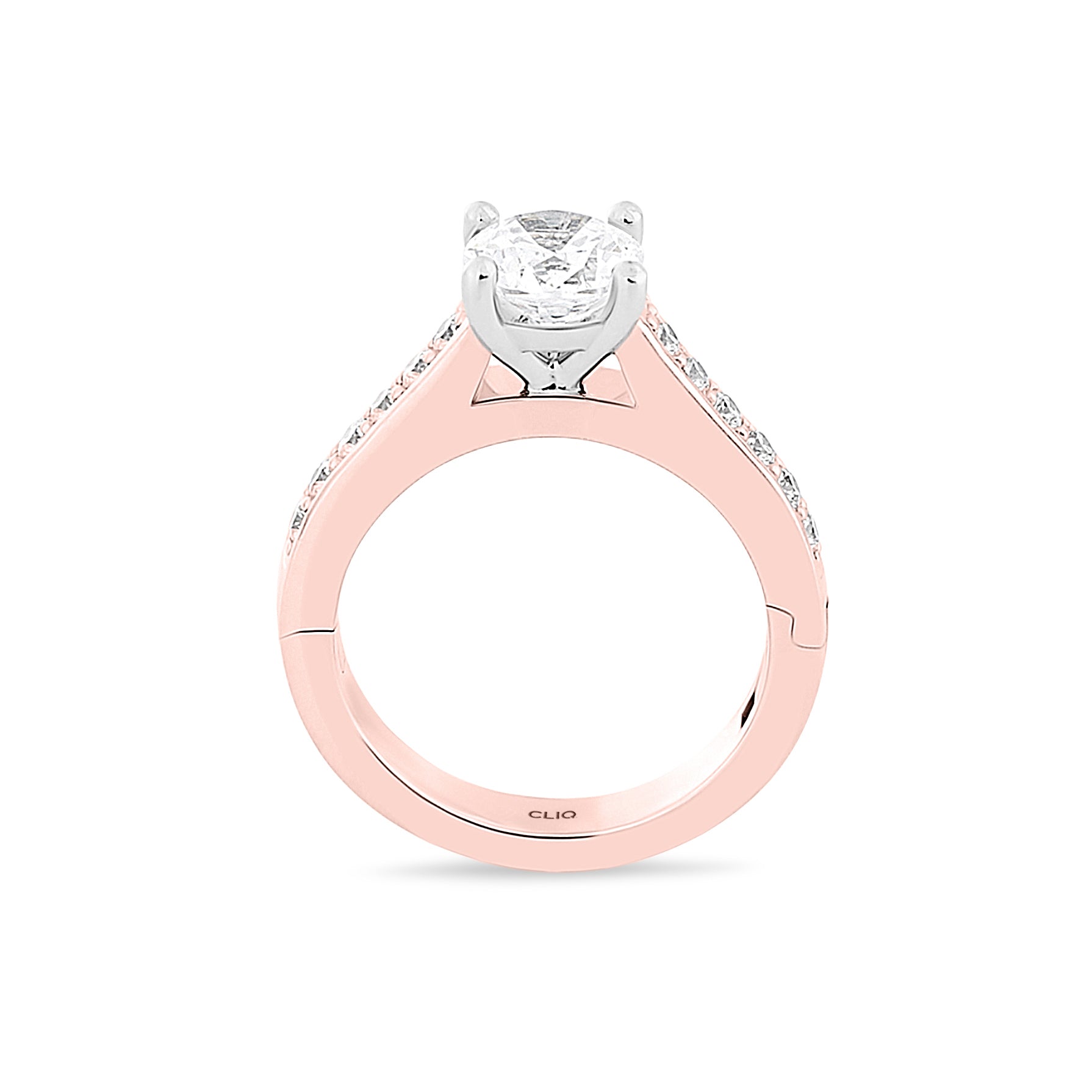 Privé Solitaire Engagement Ring with Side Stones