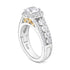 Regina Halo Engagement Ring with Side Stones