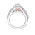 Regina Halo Engagement Ring with Side Stones