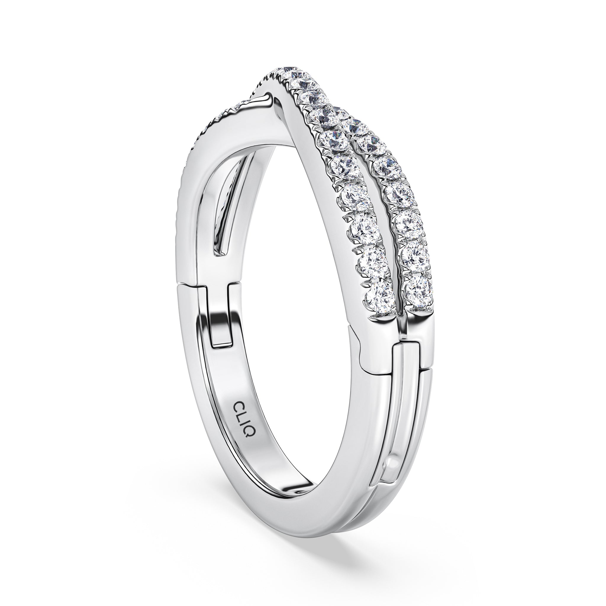 Serafina CrissCross Pave Diamond Band