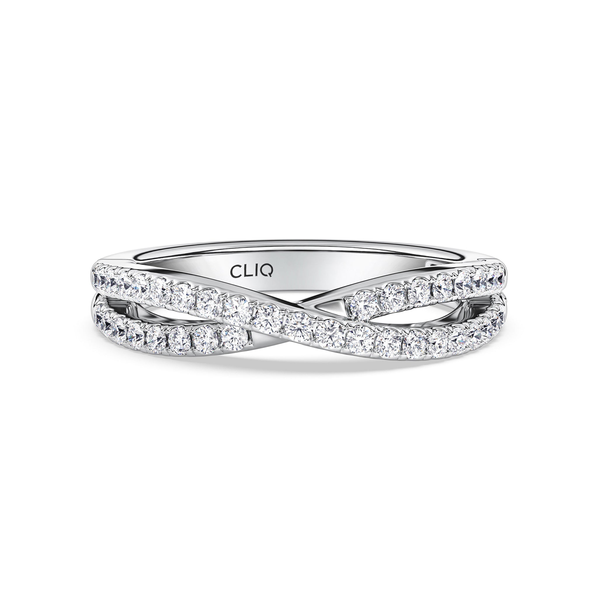 Serafina CrissCross Pave Diamond Band