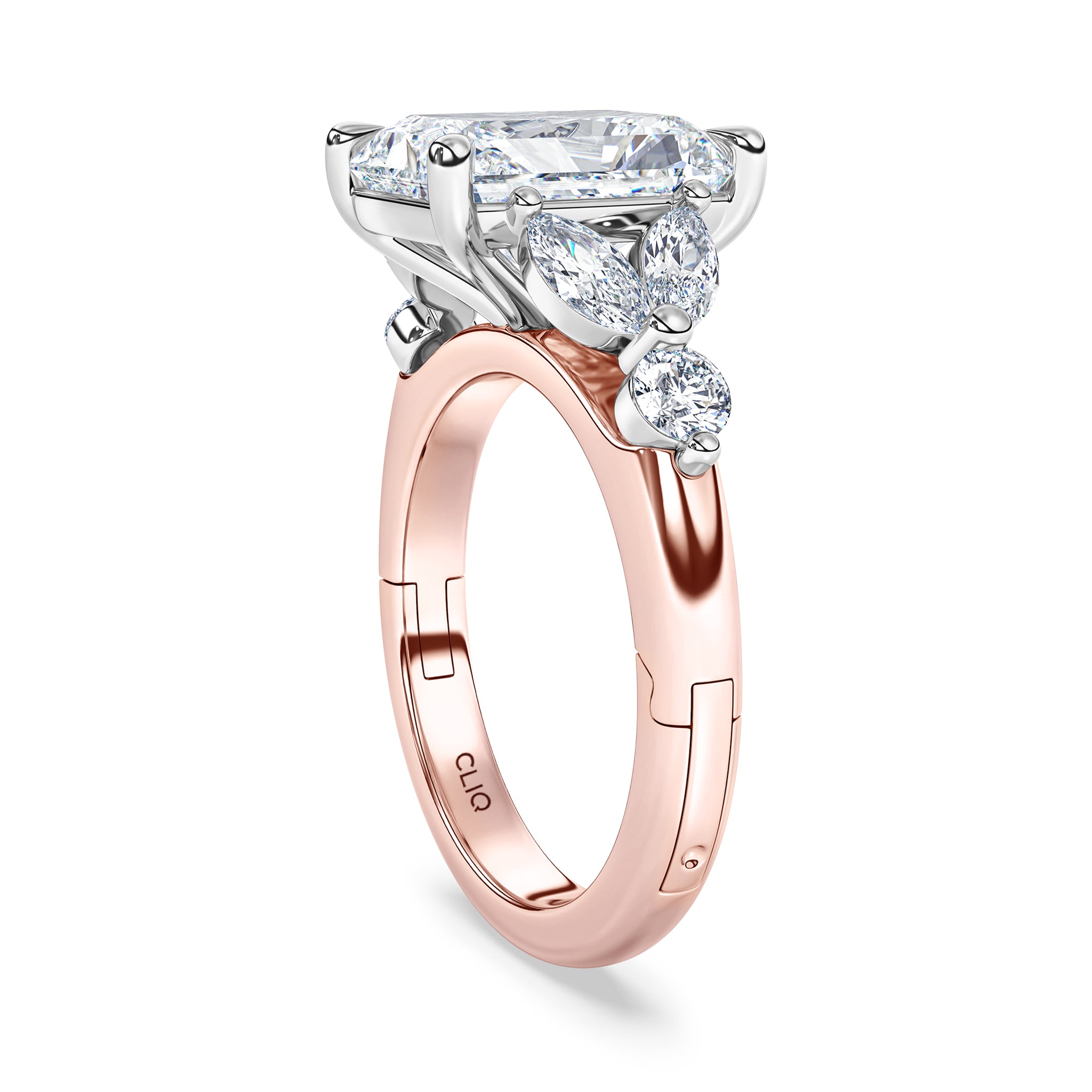 Bailey Diamond Engagement Ring with Side Stones