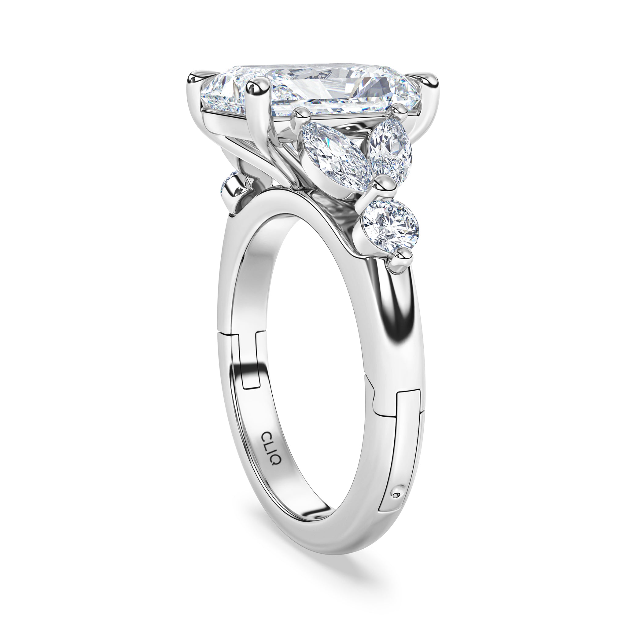 Bailey Diamond Engagement Ring with Side Stones