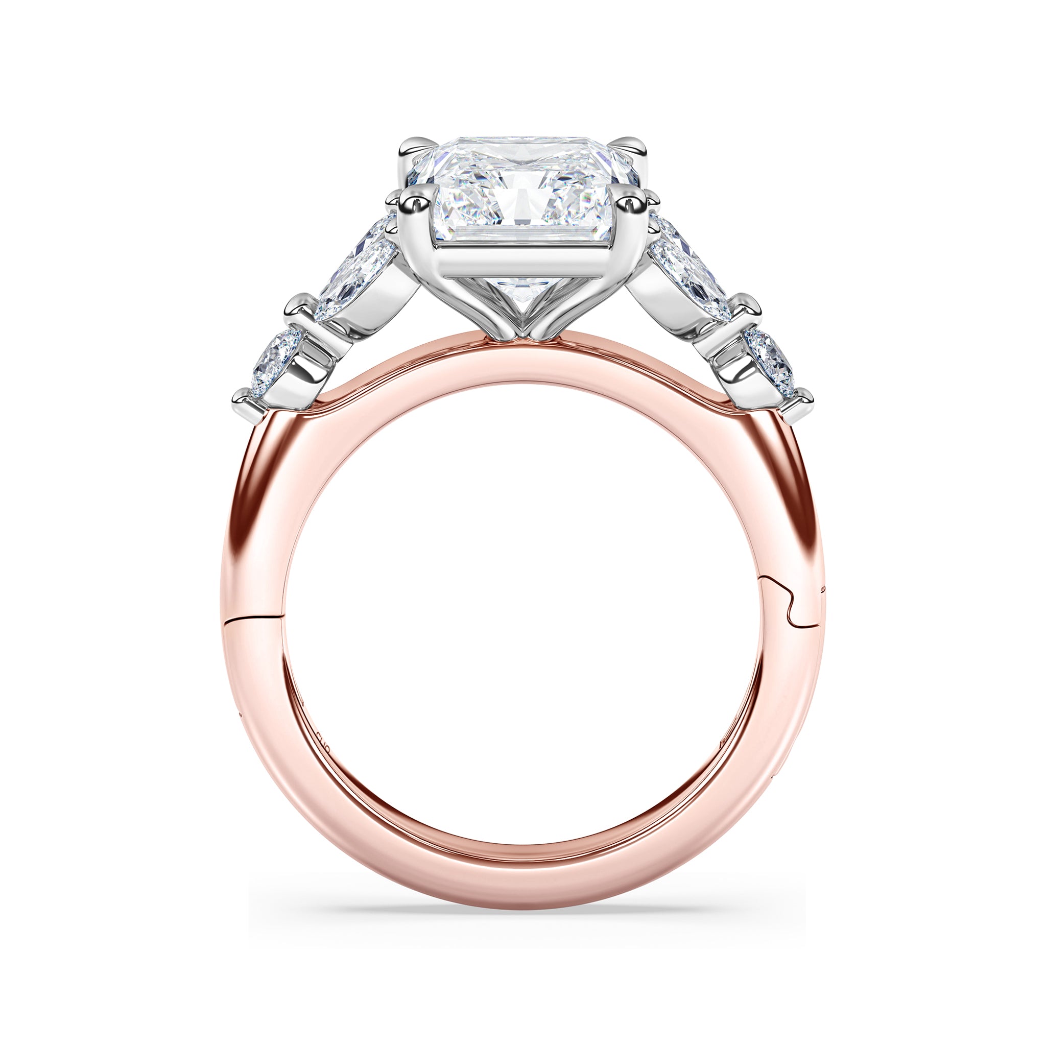 Bailey Diamond Engagement Ring with Side Stones