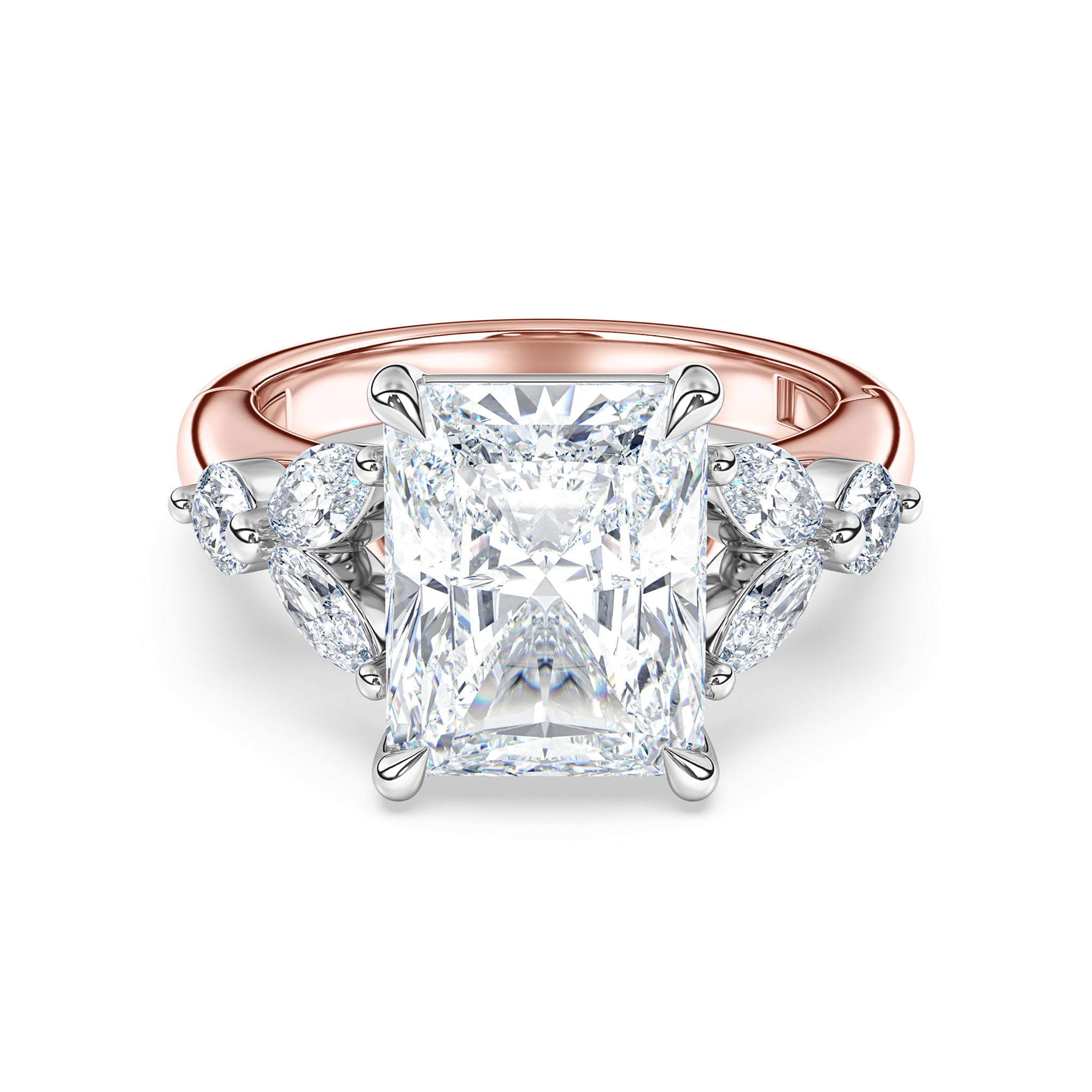 Bailey Diamond Engagement Ring with Side Stones