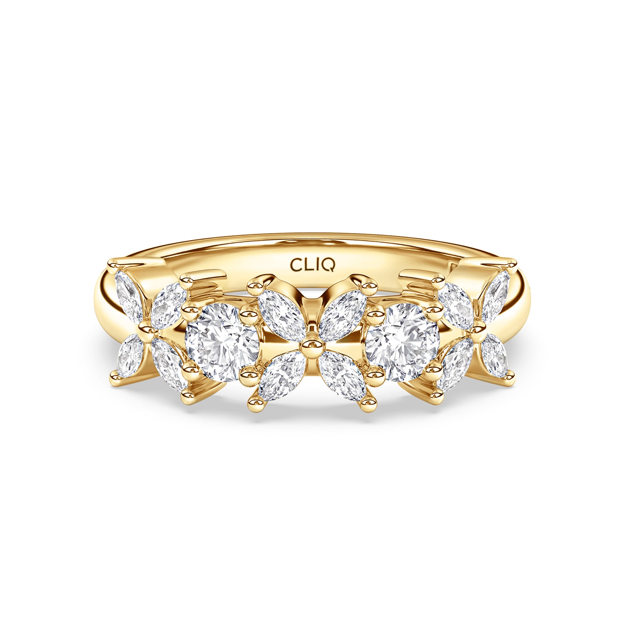 La Fleur Mixed Cut Diamond Band