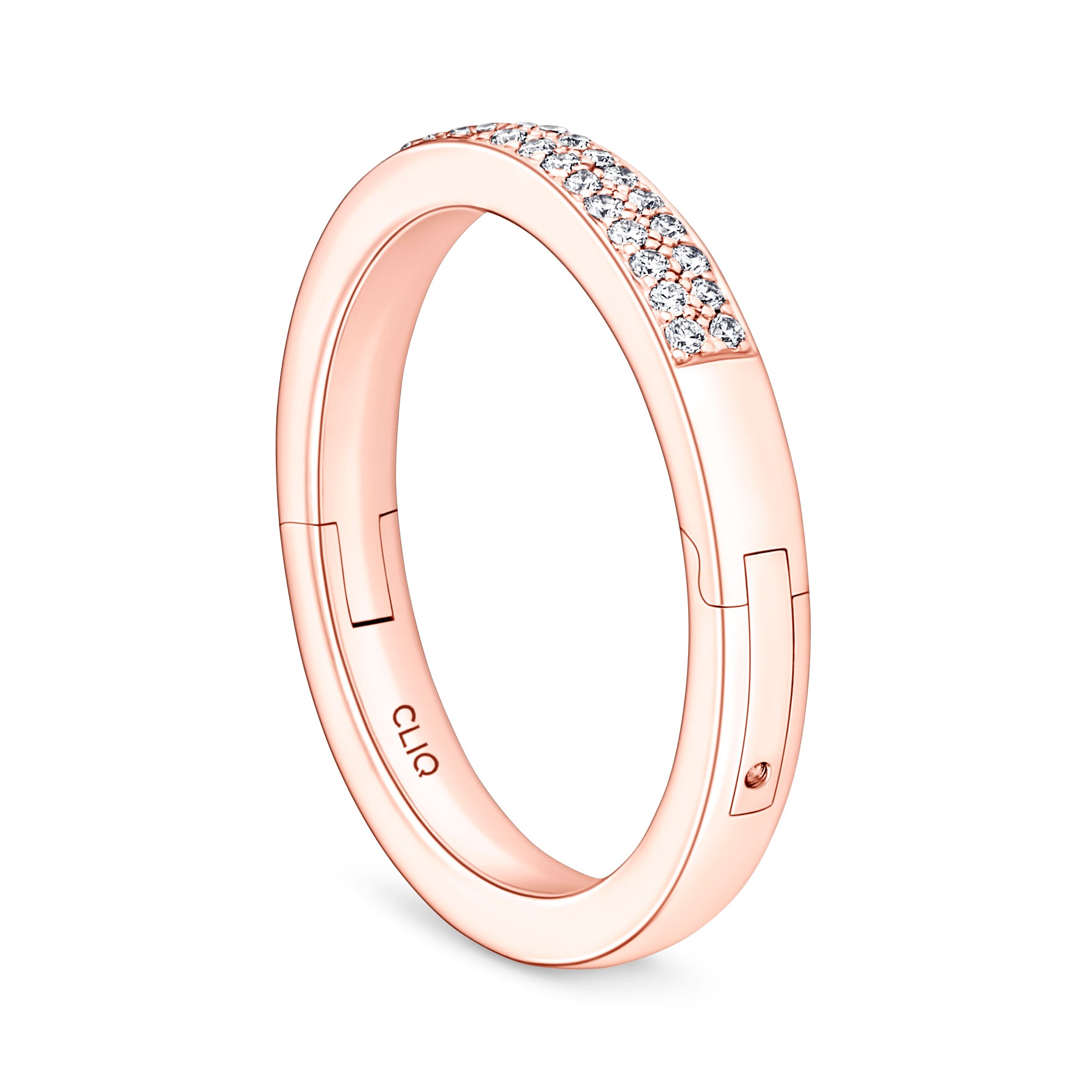 Bella Micro Pavé Double Row Diamond Band