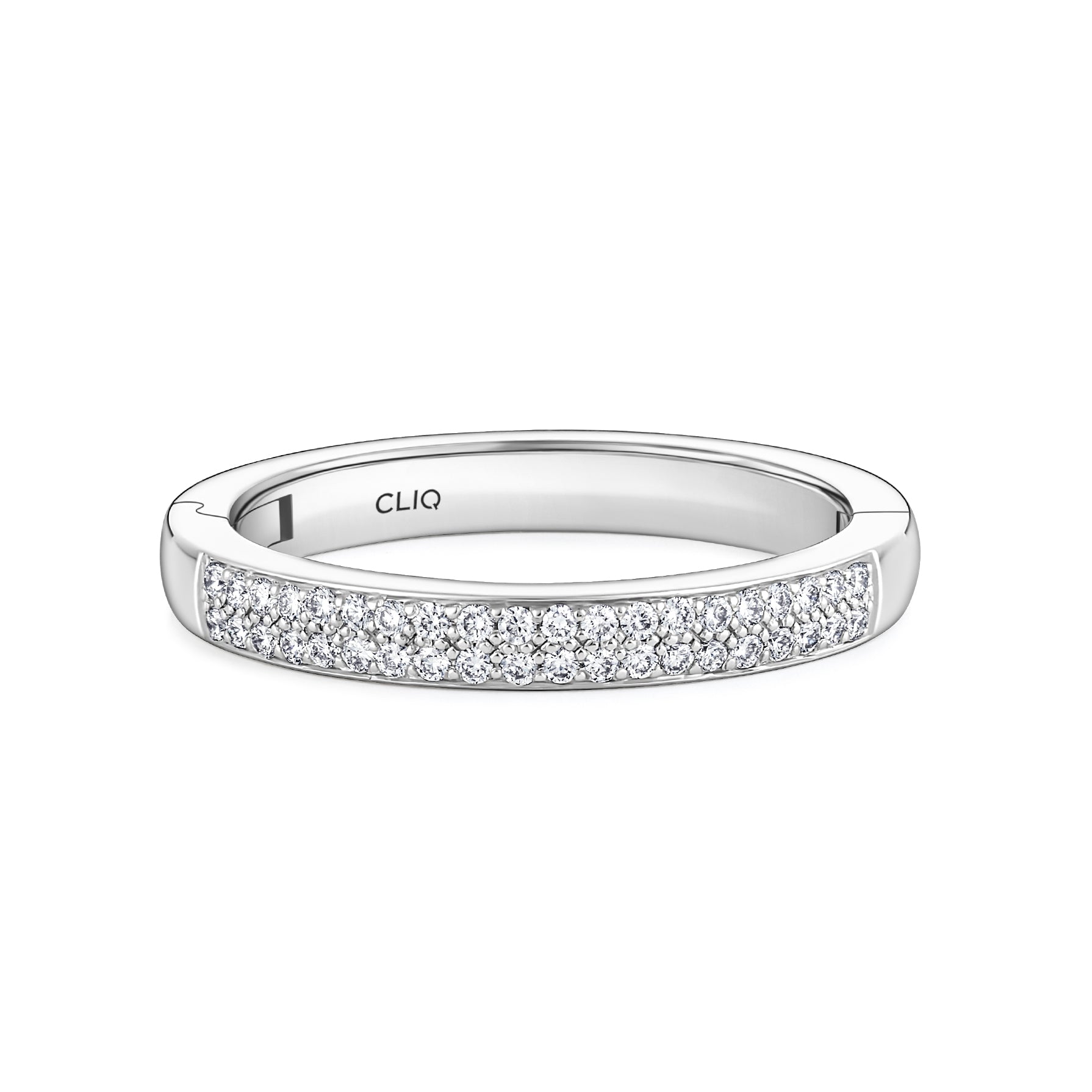 Bella Micro Pavé Double Row Diamond Band