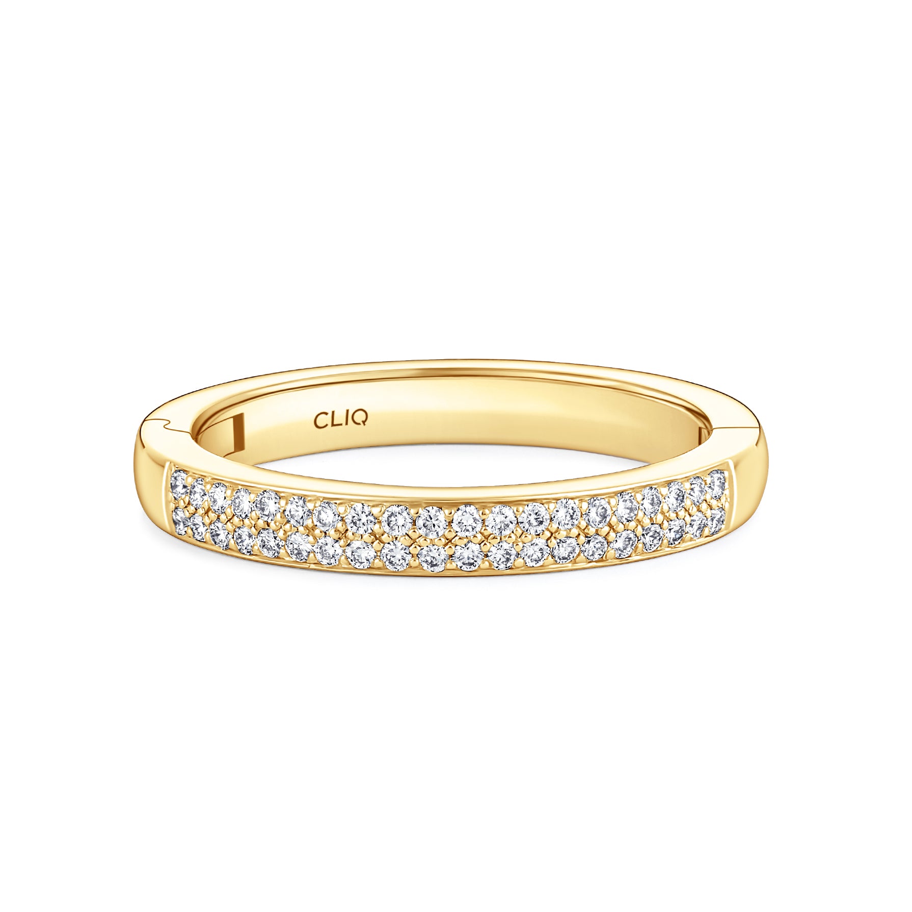 Bella Micro Pavé Double Row Diamond Band