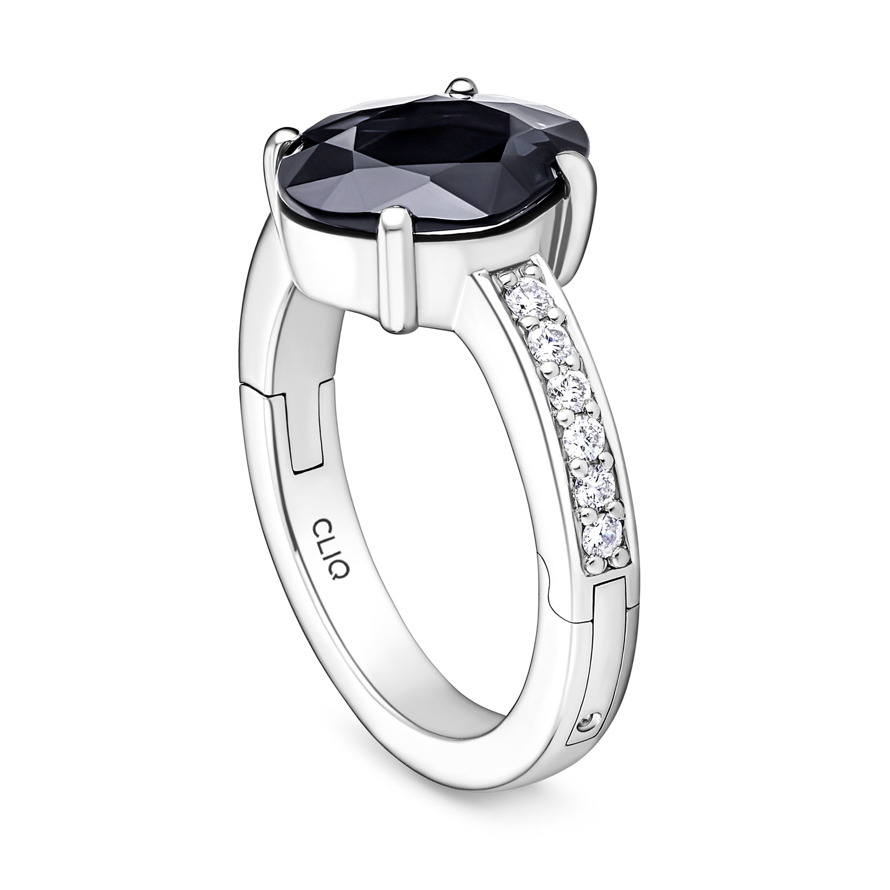 Midnight Sun Grey Spinel + Diamond Ring