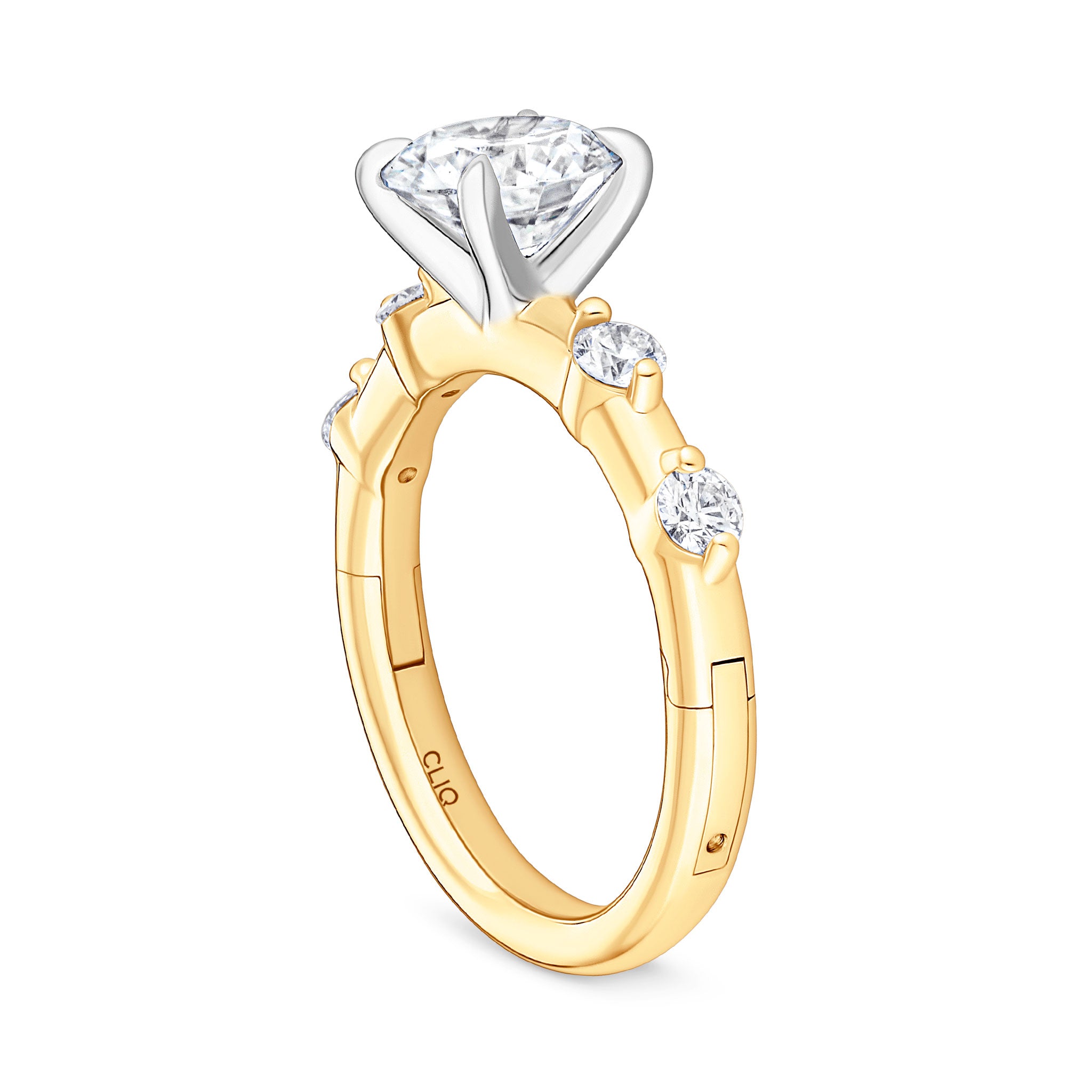 Asbury Engagement Ring with Side Stones