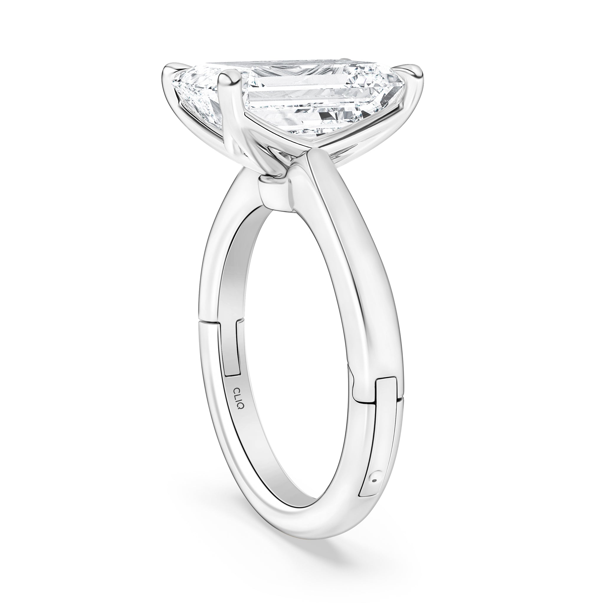 Crosby Emerald Cut Solitaire Engagement Ring