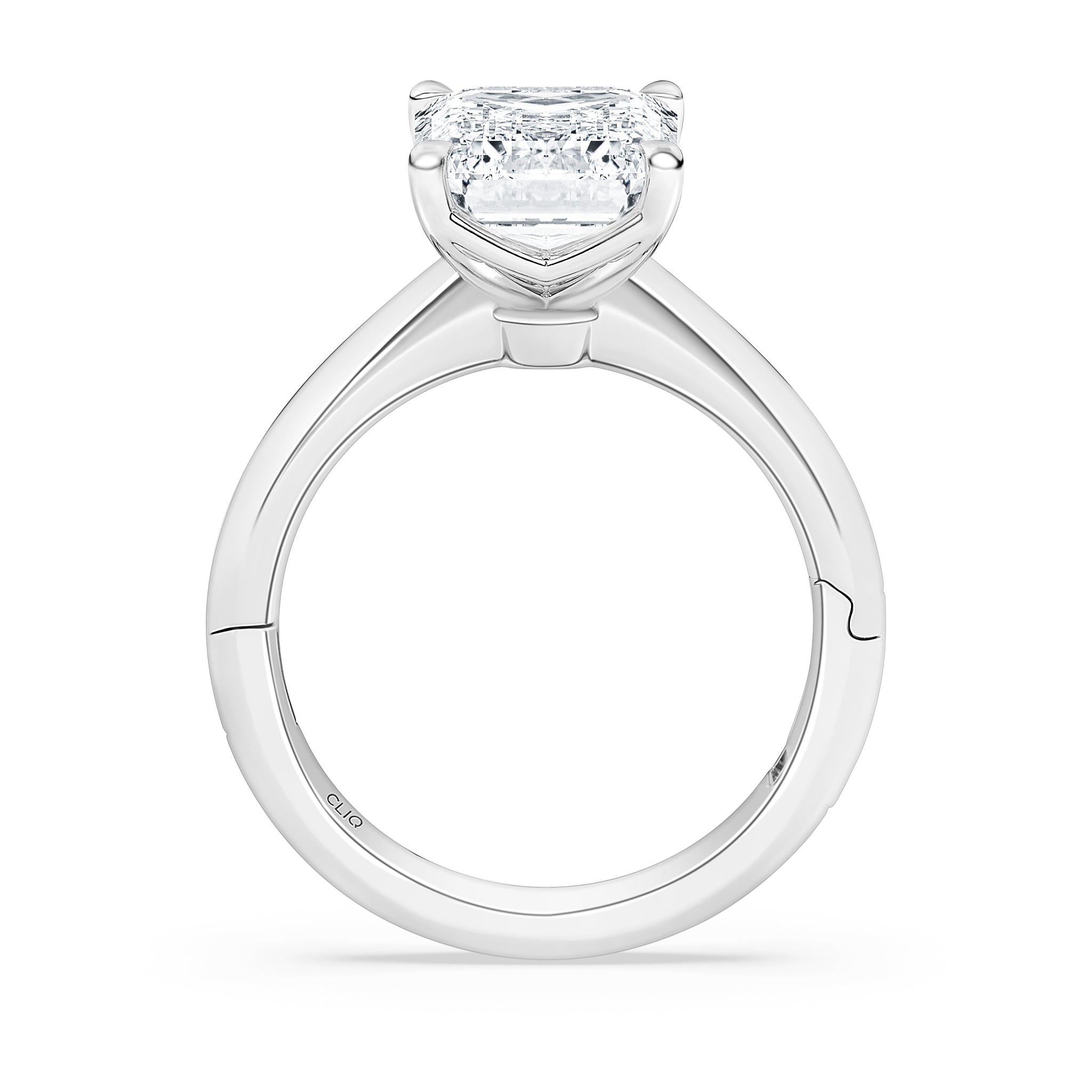 Crosby Emerald Cut Solitaire Engagement Ring