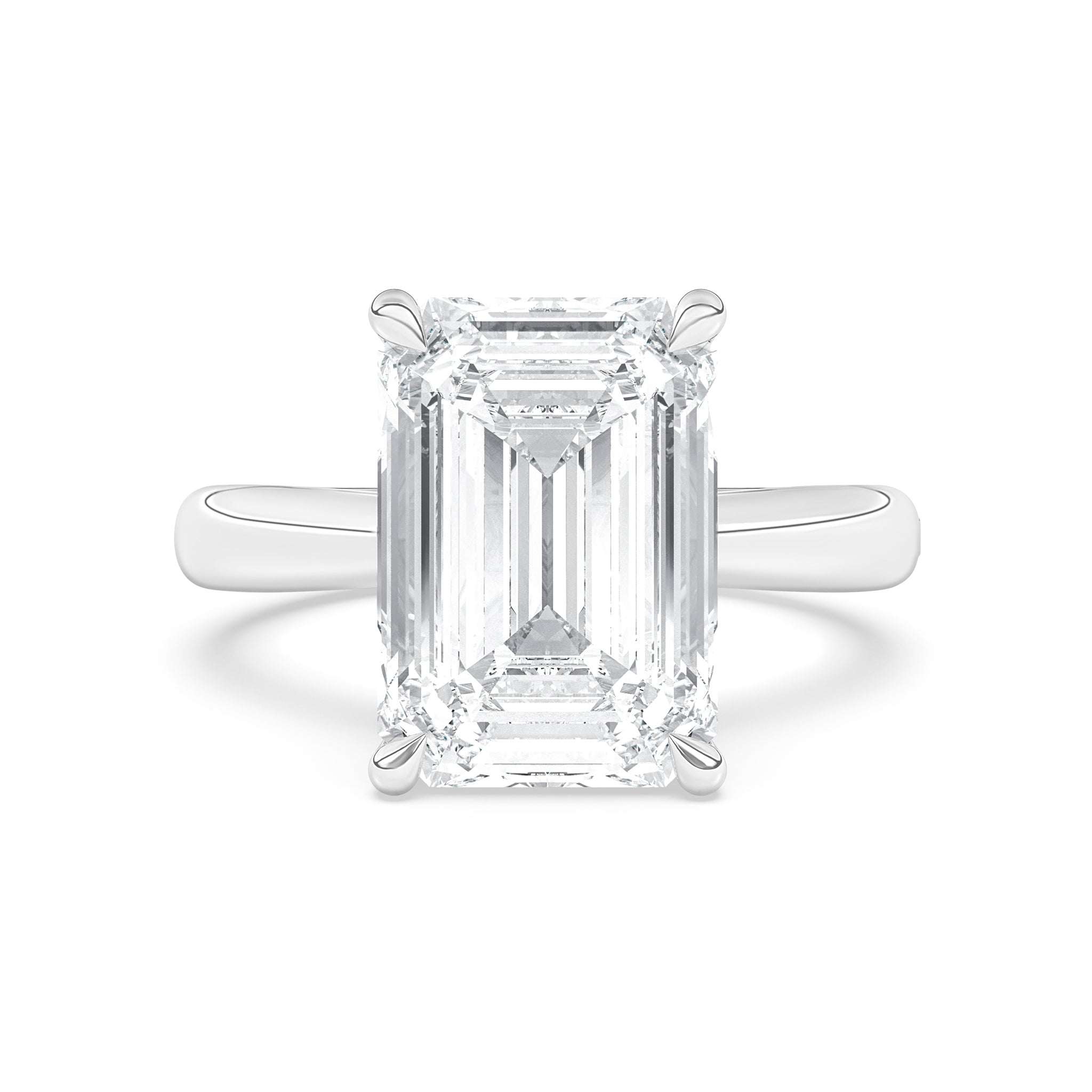 Crosby Emerald Cut Solitaire Engagement Ring