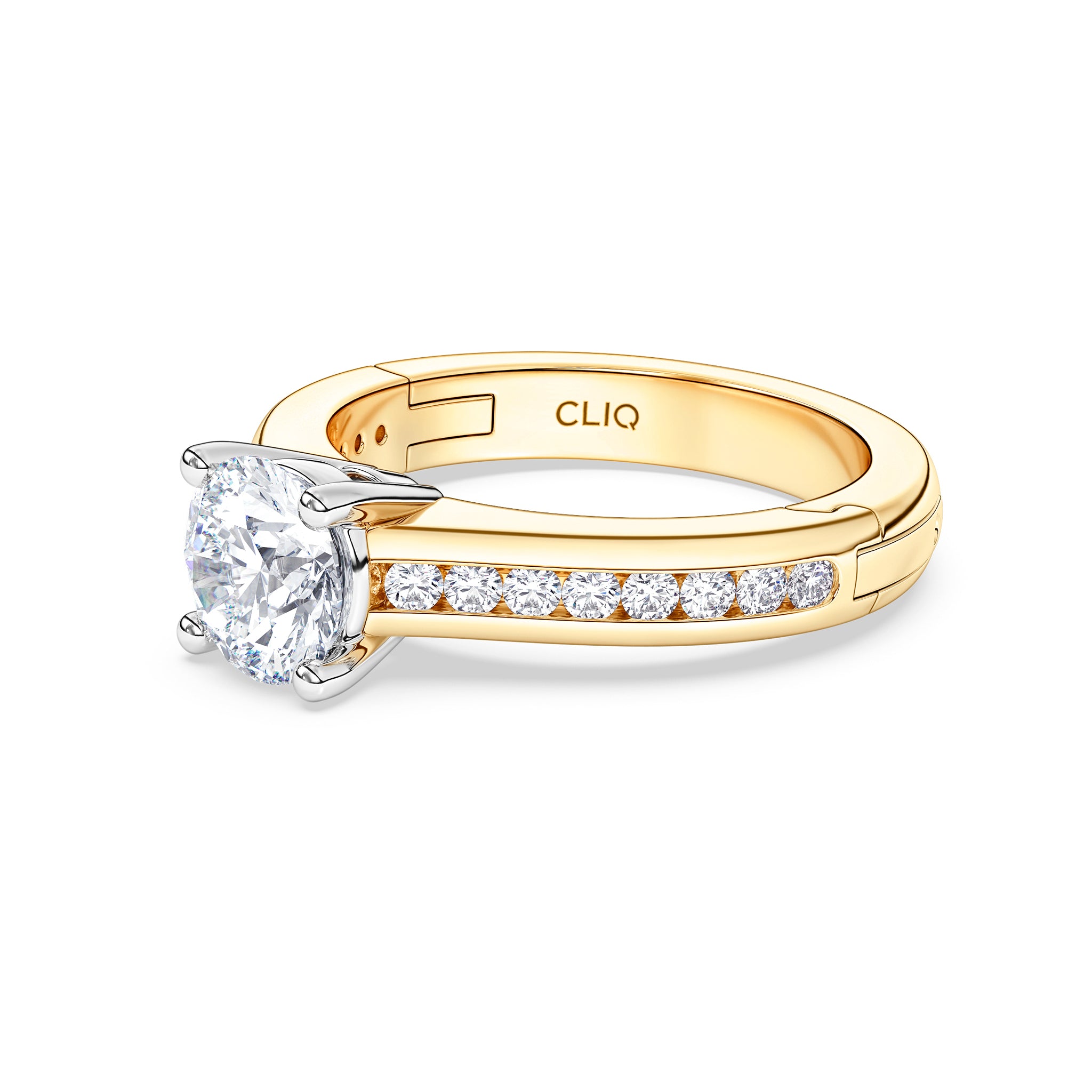 Kensington Solitaire Engagement Ring with Side Stones