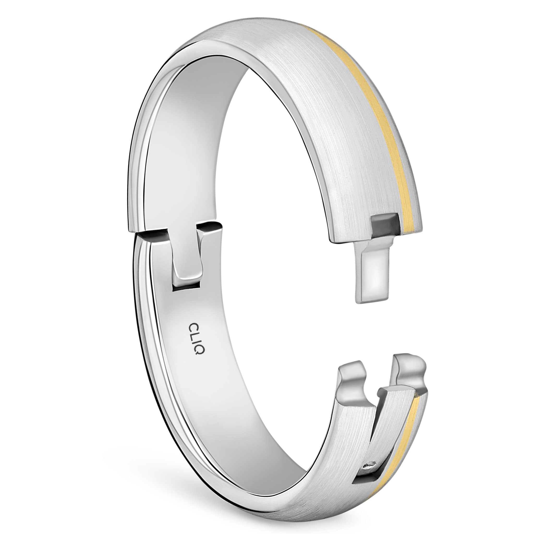 Linea Two-Tone Comfort Fit Band with Matte Finish