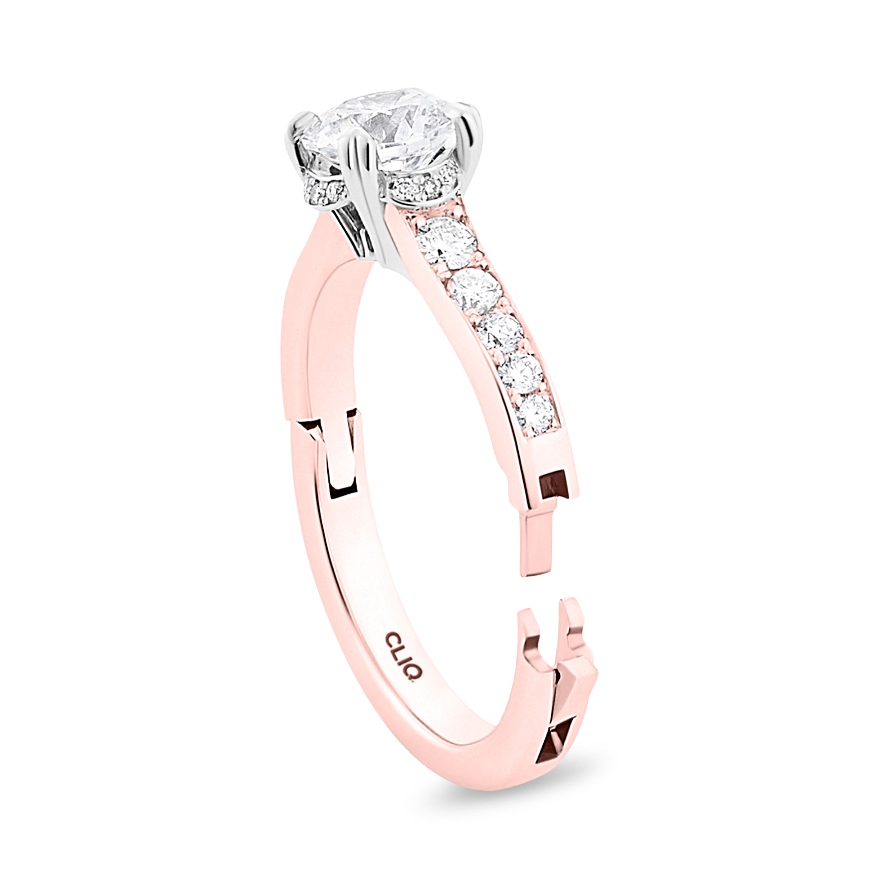 Rialto Solitaire Engagement Ring with Side Stones