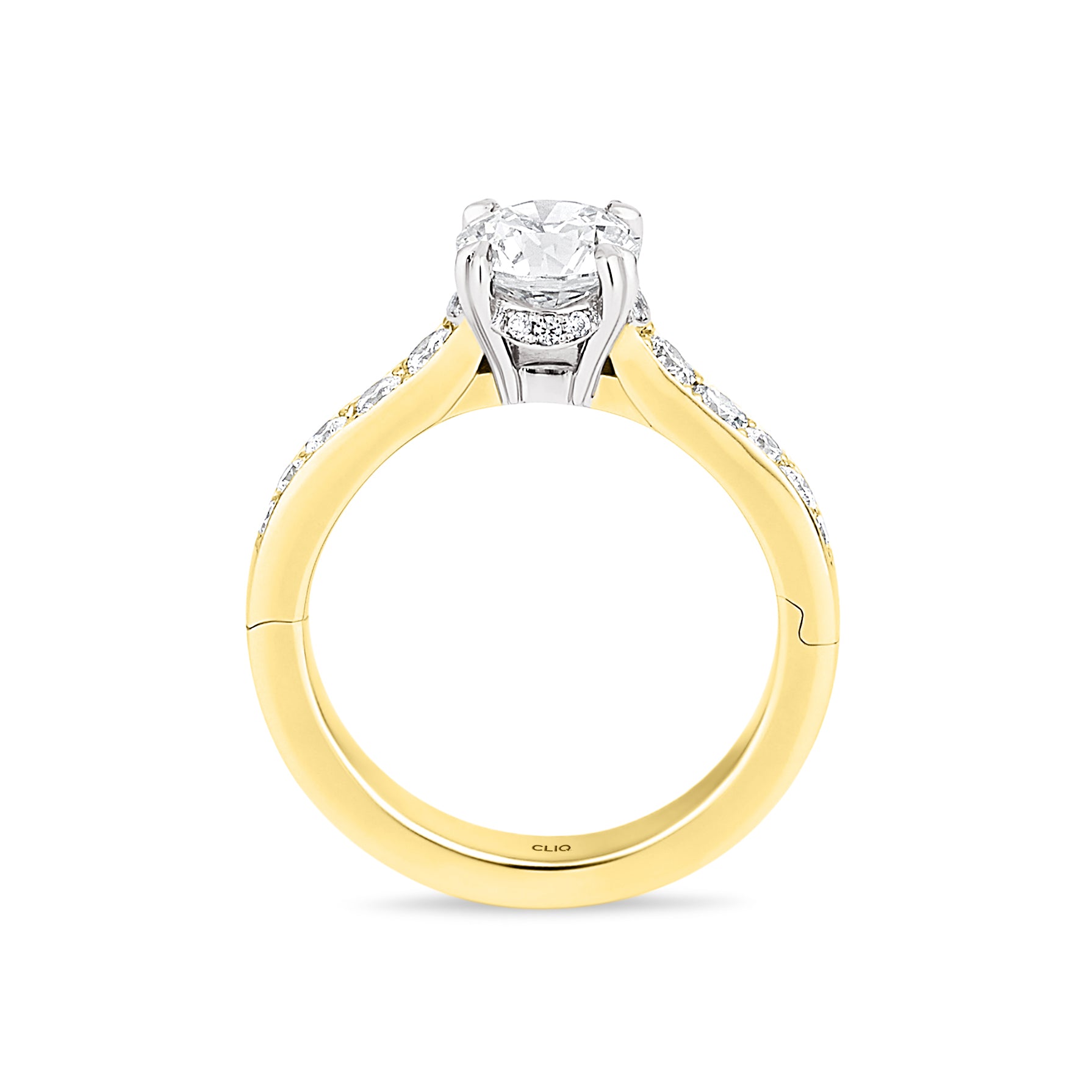 Rialto Solitaire Engagement Ring with Side Stones