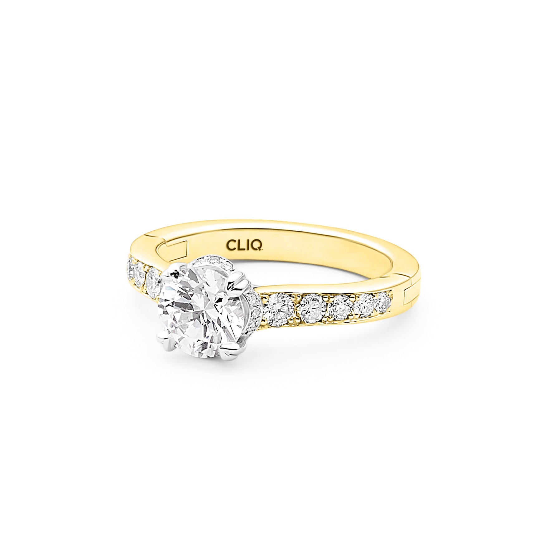 Rialto Solitaire Engagement Ring with Side Stones