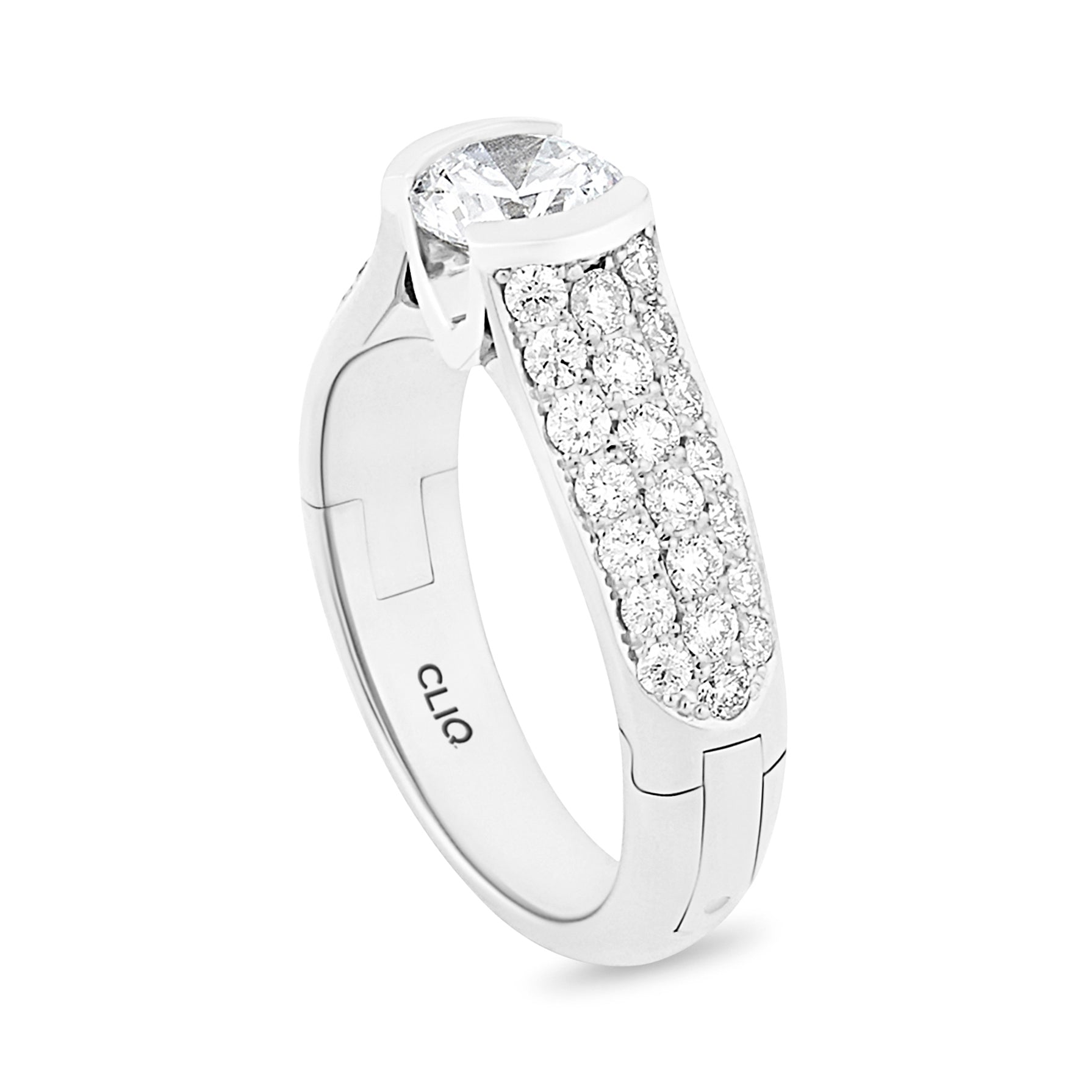 Patricia Engagement Ring with Side Stones