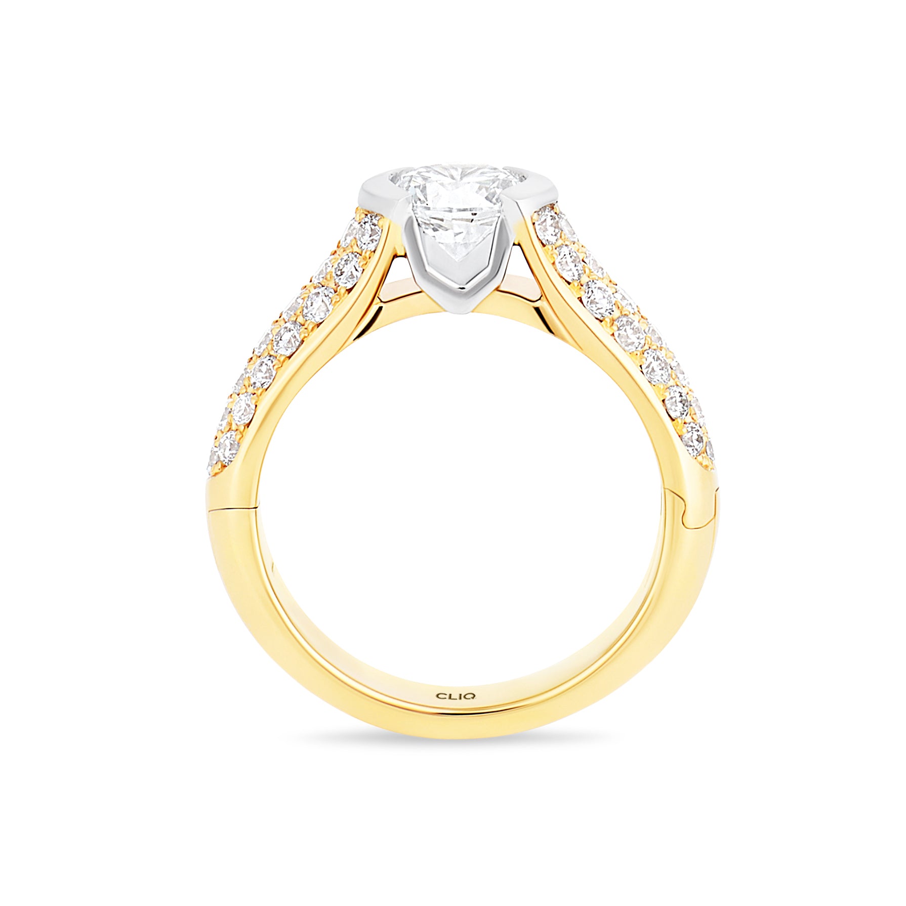 Patricia Engagement Ring with Side Stones