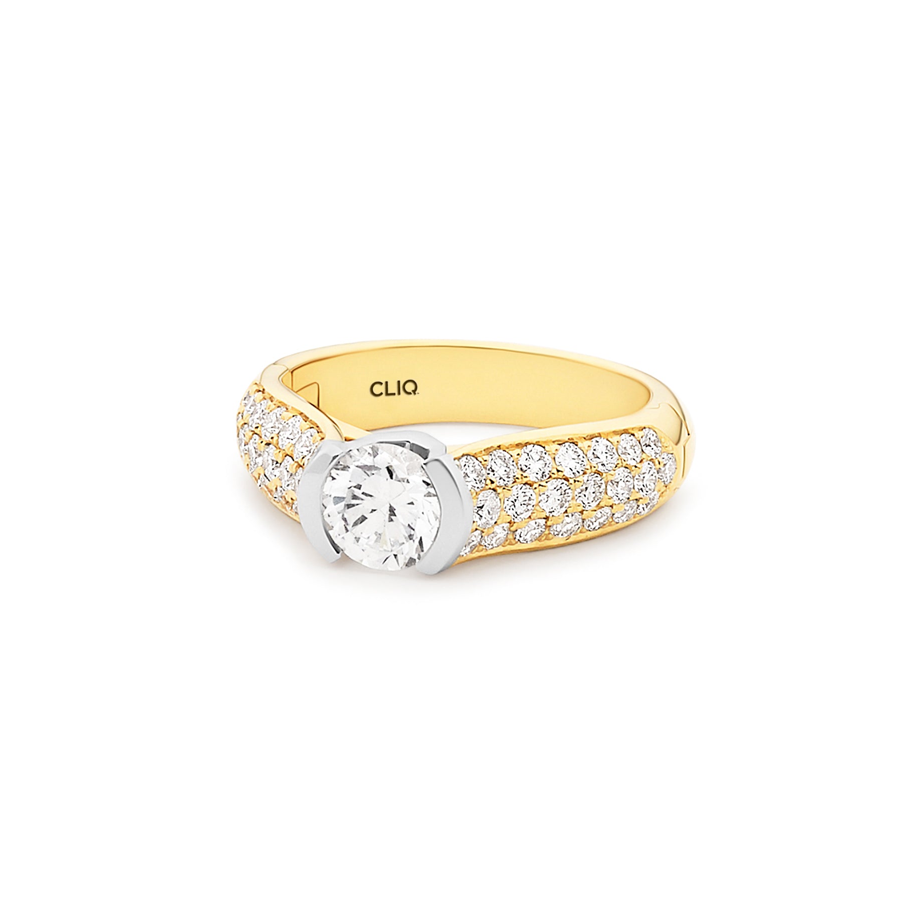 Patricia Engagement Ring with Side Stones