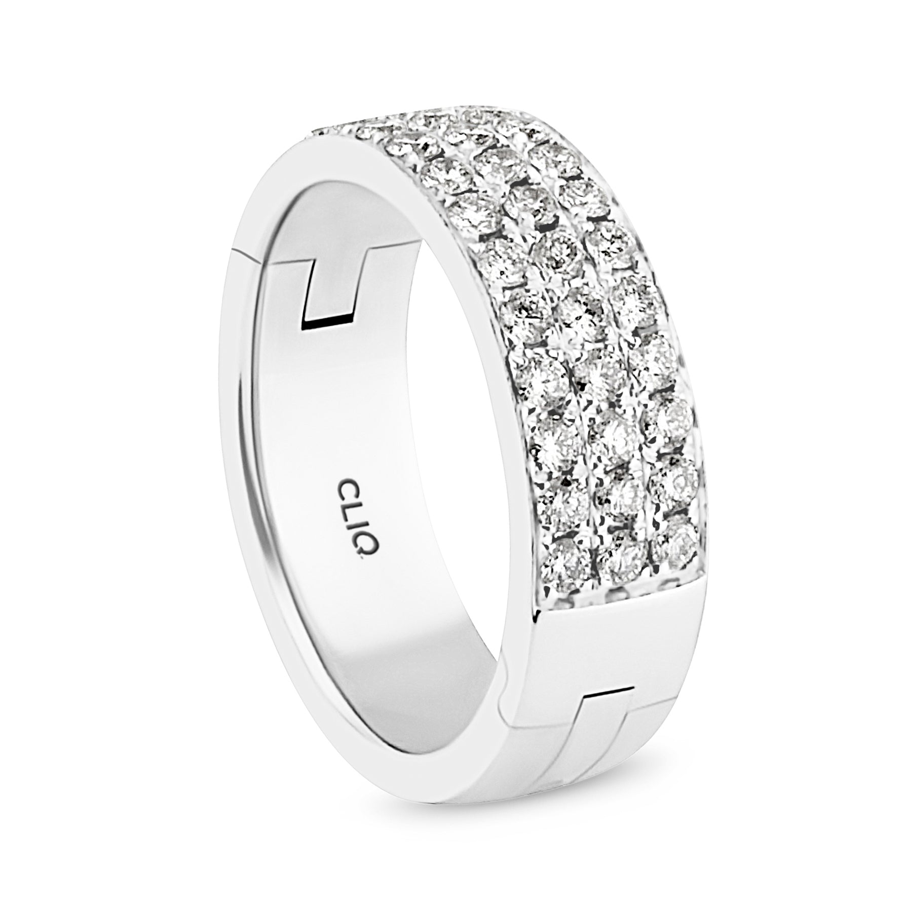 Fifth Ave. Three Row Diamond Band